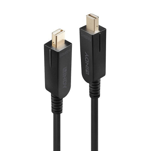 Lindy 100m Fibre Optic Hybrid Mini DisplayPort 1.4 Cable with Detachable DP Connectors