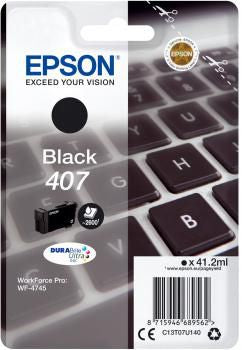 Epson C13T07U140/407 Ink cartridge black, 2.6K pages ISO/IEC 19752 41.2ml for Epson WF 4745