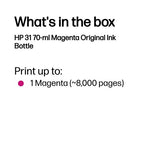 HP 1VU27AE/31 Ink cartridge magenta, 8K pages 70ml for HP Smart Tank Plus 555/Wireless 455/7005