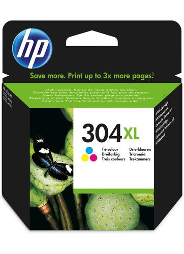 HP N9K07AE/304XL Printhead cartridge color high-capacity, 300 pages/5% 7ml for HP DeskJet 2620/3720