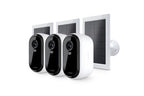 Arlo Essential 2K Outdoor Security Camera & Solar Panel, 3-pack