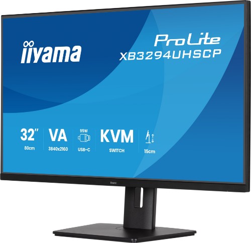 iiyama ProLite 32” 4K VA panel with USB-C connection (95W), KVM Switch and PiP/PbP