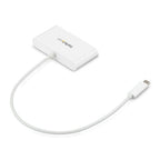 StarTech.com 3-Port USB-C Hub with Gigabit Ethernet - USB-C to 3x USB-A - USB 3.0 Hub - 5Gbps - White