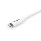 StarTech.com Dual-Port Car Charger - USB with Built-in Lightning Cable - White