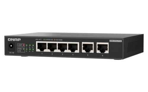 QNAP QSW-2104-2T-R2 network switch Unmanaged 10G Ethernet (100/1000/10000) Desktop Black