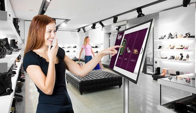 Allsee Technologies AO32H Signage Display Interactive flat panel 81.3 cm (32") LCD Wi-Fi 450 cd/m² Black Touchscreen Built-in processor Android 7.1