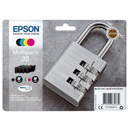 Epson C13T35864020/35 Ink cartridge multi pack Bk,C,M,Y Blister Acustic Magnetic 16,1ml + 3x9,1ml Pack=4 for Epson WF-4720