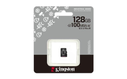 Kingston Technology 128GB microSDXC Industrial C10 A1 pSLC Card Single Pack w/o Adapter