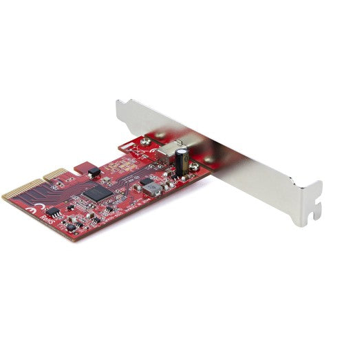 StarTech.com 1-Port USB 3.2 Gen 2x2 PCIe Card, USB-C 20Gbps SuperSpeed PCI Express 3.0 x4 Controller Card, USB Type-C Adapter Card, Data Only, Windows/macOS/Linux, TAA