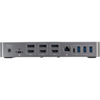 StarTech.com USB-C & USB-A Dock - Hybrid Universal Triple Monitor Laptop Docking Station DisplayPort & HDMI 4K 60Hz - 85W Power Delivery, 6x USB Hub, GbE, Audio - USB 3.1 Gen 2 10Gbps - TAA