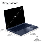HP EBXG2I14AI U7366H 32GB/512 W11P Copilot+ PC Intel Core Ultra 7 Laptop 35.6 cm (14") WUXGA LPDDR5x-SDRAM 512 GB SSD Wi-Fi 7 (802.11be) Windows 11 Pro Blue