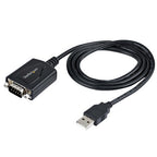 StarTech.com 3ft (1m) USB to Serial Cable with COM Port Retention, DB9 Male RS232 to USB Converter, USB to Serial Adapter for PLC/Printer/Scanner, Prolific Chipset, Windows/Mac - TAA