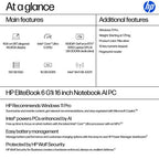 HP EliteBook 6 G1i 16 inch Notebook AI PC Intel Core Ultra 5 225U Laptop 40.6 cm (16") WUXGA 16 GB DDR5-SDRAM 512 GB SSD Wi-Fi 6E (802.11ax) Windows 11 Pro Silver