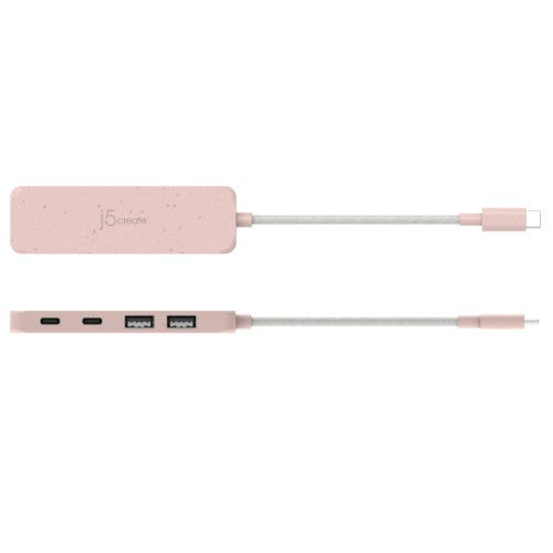 j5create Eco-Friendly USB-C to 4-Port Type-C & Type-A Gen 2 Hub
