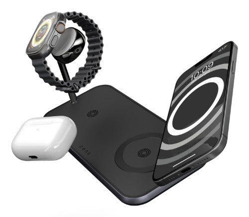 OtterBox Zens Dual + Watch Wireless Charger, Black