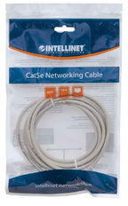Intellinet Network Patch Cable, Cat5e, 3m, Grey, CCA, U/UTP, PVC, RJ45, Gold Plated Contacts, Snagless, Booted, Lifetime Warranty