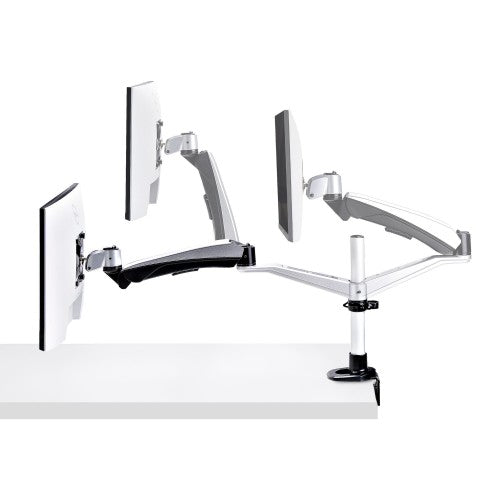 StarTech.com Desk Mount Monitor Arm For 27in 16:9 or 30in 21:9 Ultrawide Screens, VESA 75x75/100x100, Tool-Less Mechanical Spring Arm, C-Clamp/Grommet, TAA