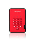 iStorage diskAshur² HDD 2TB Red | Secure Portable Hard Drive |AES-XTS 256-bit Hardware Encryption | PIN protected | OS & Platform Independent | TAA Compliant |Brute force hack defence | Dust/Water Resistant