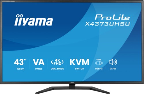 iiyama ProLite X4373UHSU-B2 computer monitor 108 cm (42.5") 3840 x 2160 pixels 4K Ultra HD LED Black