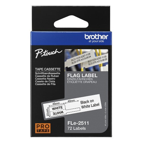 Brother FLE-2511 DirectLabel Label white 45mm x 21mm Pack=72