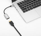Manhattan USB-C to HDMI Cable, 4K@60Hz, 5 Gbps (USB 3.2 Gen1 aka USB 3.0), 11cm, Black/Silver, Male to Male, Three Year Warranty