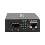 Tripp Lite N785-INT-PSFP Gigabit SFP Fiber to Ethernet Media Converter, POE+, International Power Cables, 10/100/1000 Mbps