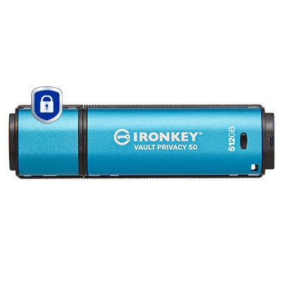 Kingston Technology IronKey 512GB Vault Privacy 50 AES-256 Encrypted, FIPS 197