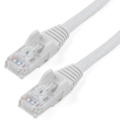 StarTech.com 50ft CAT6 Cable - White CAT6 Ethernet Cable - Gigabit Ethernet Wire - 250MHz 100W PoE RJ45 UTP CAT 6 Network/Patch Cord Snagless - Individually Tested