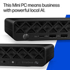 HP EliteDesk 8 Mini G2i Next Gen AI PC Wolf Pro Security Edition Copilot+ PC Intel Core Ultra 9 386H 32 GB DDR5-SDRAM 1 TB SSD Windows 11 Pro Mini PC Black