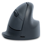 R-Go Tools Vertical mouse R-Go HE Basic, ergonomic mouse, medium (hand size ≥ 185 mm), right-handed, Bluetooth, grey