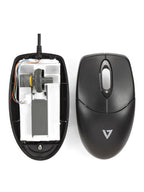 V7 Washable Antimicrobial Keyboard & Mouse Combo, USB, Optical, IP68Spec, Waterproof