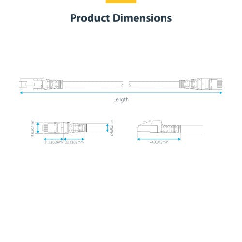 StarTech.com 10m White CAT8 Ethernet Cable, Snagless RJ45, 25G/40G, 2000MHz, 100W PoE++, S/FTP, 26AWG Pure Bare Copper Wire, LSZH, Shielded Network Patch Cord w/Strain Reliefs, Individually Tested