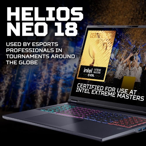 Acer Predator Helios Neo 18 AI (PHN18-72) Intel Ultra 9, 16GB, 1TB SSD, RTX5070Ti, 18" WQXGA, Windows 11 Gaming Notebook