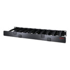 APC NetShelter Cable Management, Horizontal Cable Manager, 1U, Single Side with Cover, Black, 482.6 x 44.45 x 165.1 mm