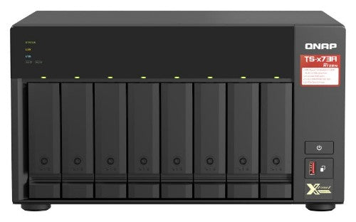 QNAP TS-873A NAS Tower Ryzen Embedded V1500B 8 GB DDR4 0 TB QNAP Turbo System Black