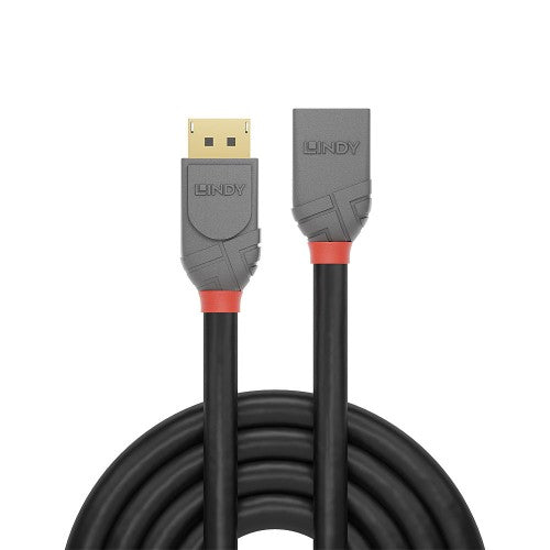 Lindy 1m DisplayPort 1.4 Extension Cable, Anthra Line