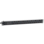 Intellinet 19" 1U PDU 7-way UK, Surge Protection, Rackmount, Power Distribution Unit, UK 3-pin outlets, 3m power cord, output