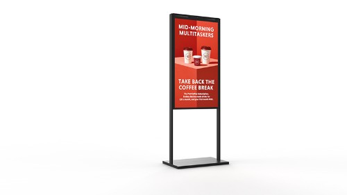 Allsee Technologies UDS55HD8 Signage Display Double sided totem 139.7 cm (55") Wi-Fi 3500 cd/m² Full HD Black Built-in processor Android 7.1 24/7