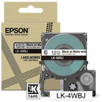 Epson C53S672062/LK-4WBJ DirectLabel-etikettes black on white matt 12mm x 8m for Epson LabelWorks LW-C 410/610
