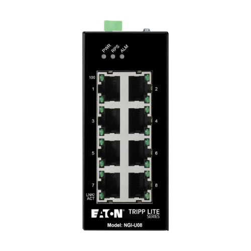 Tripp Lite NGI-U08 8-Port Unmanaged Industrial Gigabit Ethernet Switch - 10/100/1000 Mbps, DIN Mount