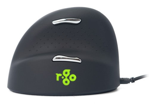 R-Go Tools Ergonomic mouse R-Go HE Break with break software, large (hand size &ge; 185 mm), left-handed, Wired, black