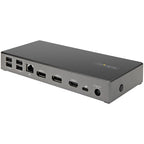 StarTech.com USB C Dock - Triple 4K Monitor USB Type-C Docking Station - 100W Power Delivery - DP 1.4 Alt Mode & DSC, 2x DisplayPort 1.4/HDMI 2.0 - 6xUSB (2x 10Gbps), SD - Windows/Chrome