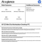HP Z2 G1a Copilot+ PC AMD Ryzen AI Max PRO 380 16 GB LPDDR5x-SDRAM 512 GB SSD Windows 11 Pro Mini PC Workstation AI Workstation, AI PC Black