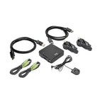 Tripp Lite B004-DP2UA2-K 2-Port DisplayPort KVM Switch 4K 60 Hz with Audio, Cables and USB Peripheral Sharing