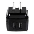 StarTech.com Dual-Port USB Wall Charger - International Travel - 17W/3.4A - Black