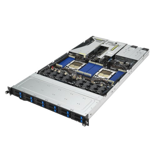 ASUS RS700A-E12-RS12U Socket SP5 Rack (1U) Black, Steel