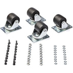 StarTech.com Heavy Duty Casters for Server Racks/Cabinets - Set of 4 Universal M6 2-inch Caster Kit - Replacement Swivel Caster Wheels (45x75mm pattern) for 4 Post Racks - Steel/Plastic