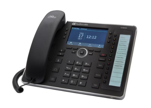AudioCodes 445HD IP-Phone PoE GbE black with integrated BT and Dual Band Wi-Fi and an external power supply black