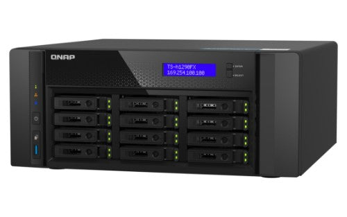 QNAP TS-h1290FX NAS Tower EPYC 7302P 128 GB DDR4 0 TB QuTS hero Black