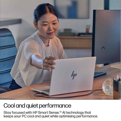 HP EliteBook 8 G1i AI Wolf Pro Security Edition Intel Core Ultra 7 255U Laptop 35.6 cm (14") WUXGA 24 GB DDR5-SDRAM Wi-Fi 6E (802.11ax) Windows 11 Pro AI PC Silver